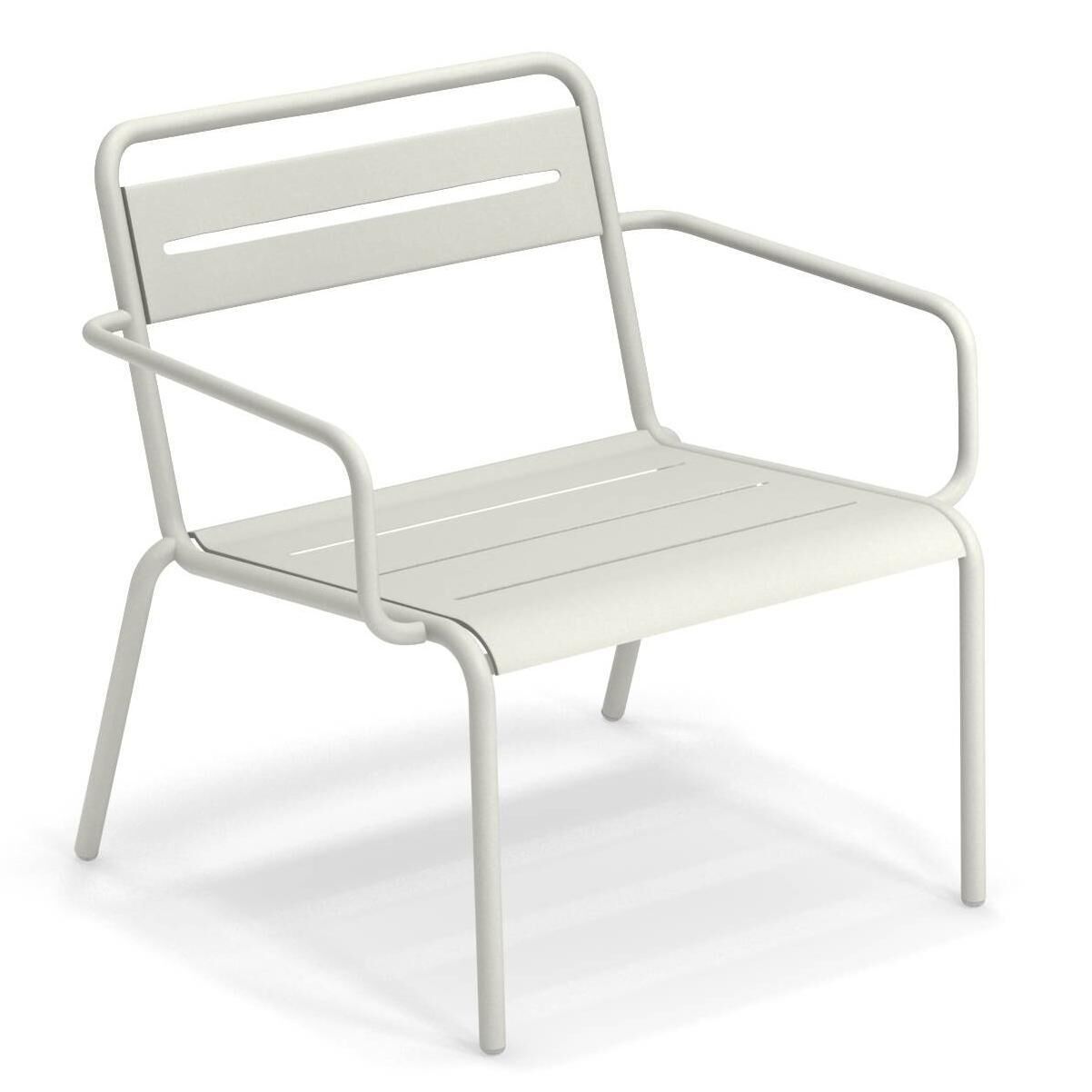 Emu Star aluminium fauteuil wit