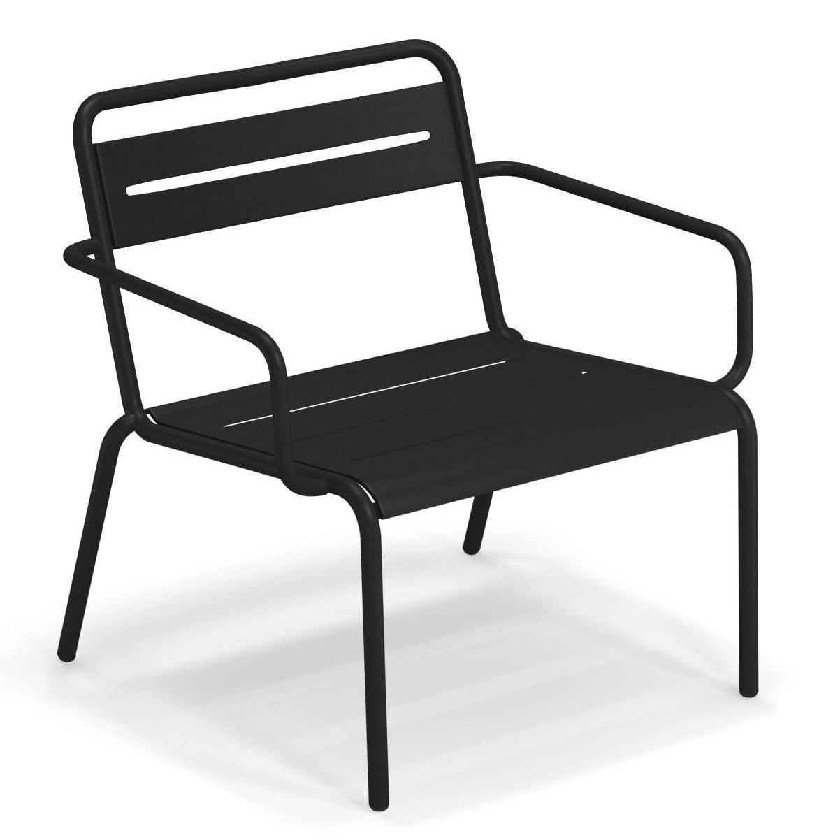 Emu Star aluminium fauteuil zwart