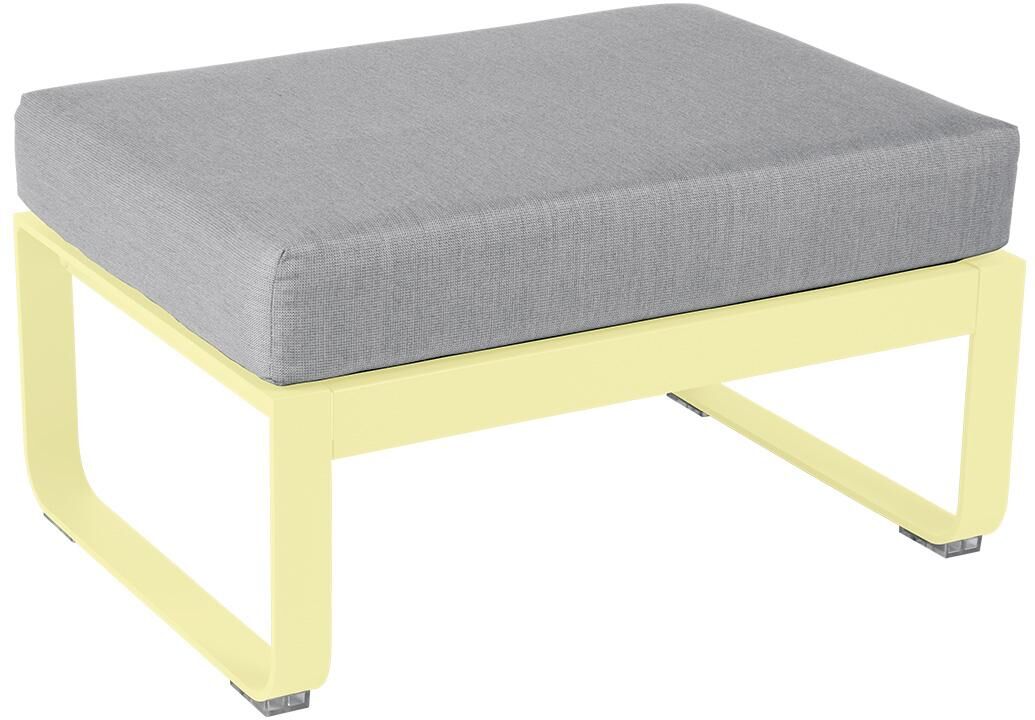 Fermob Bellevie hocker kussen flannelgrijs Frosted lemon