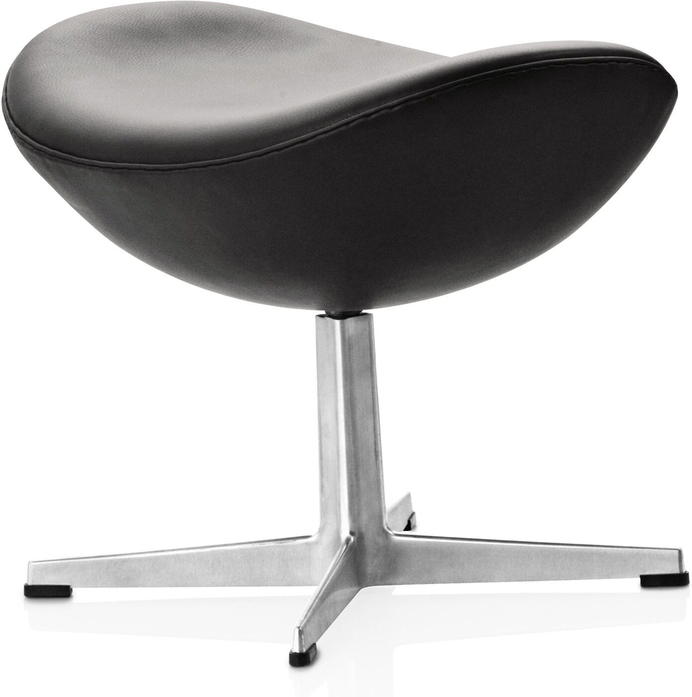 Fritz Hansen Egg Foot Stool voetenbank zwart Aura leder