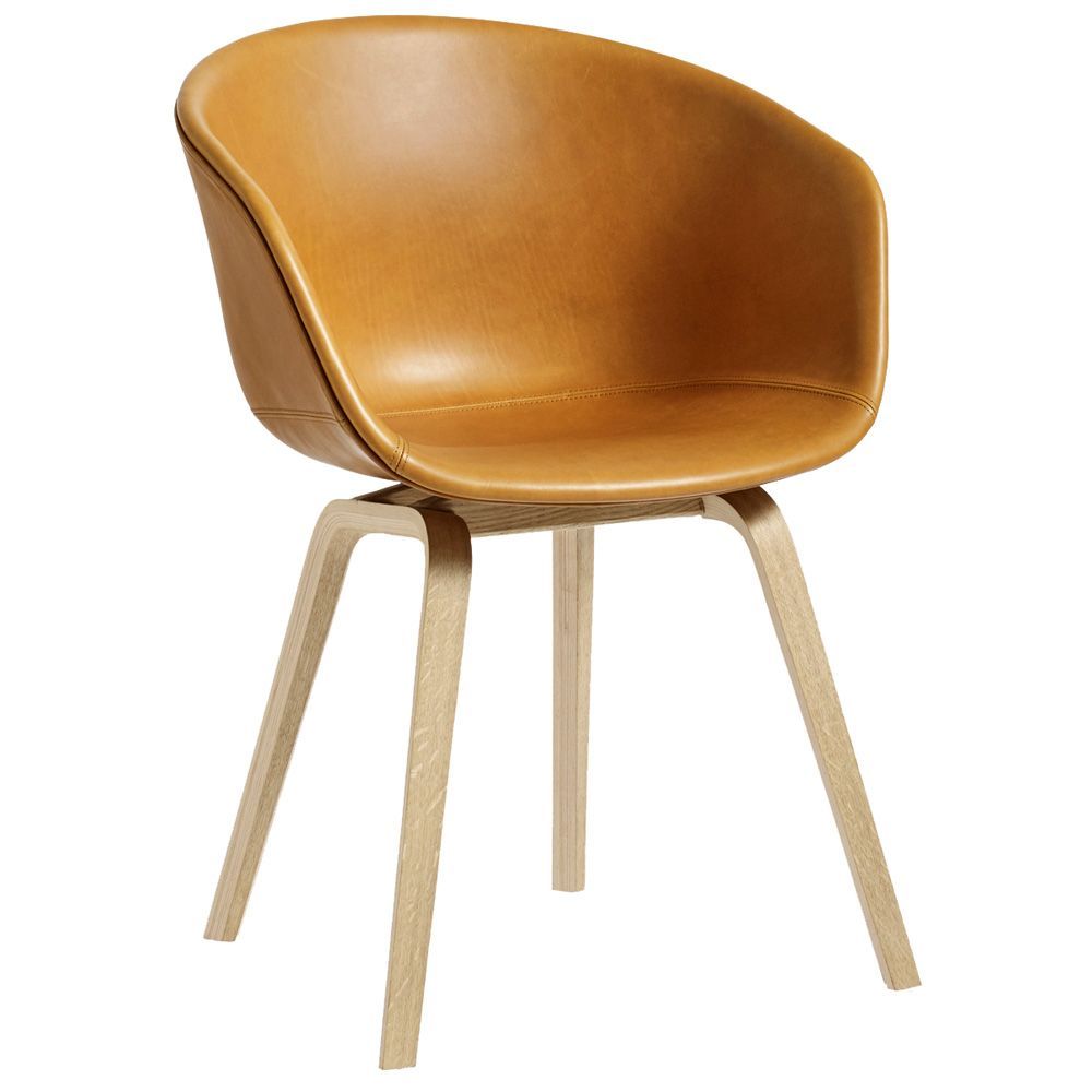 Hay About a Chair AAC23 stoel gezeept onderstel Sense Cognac