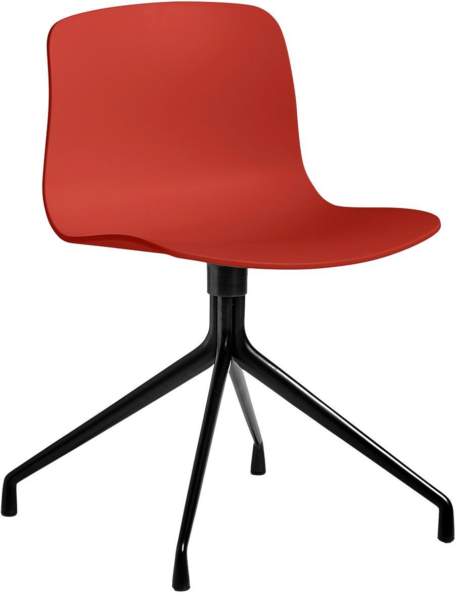 Hay About a Chair AAC10 stoel met zwart onderstel Warm Red