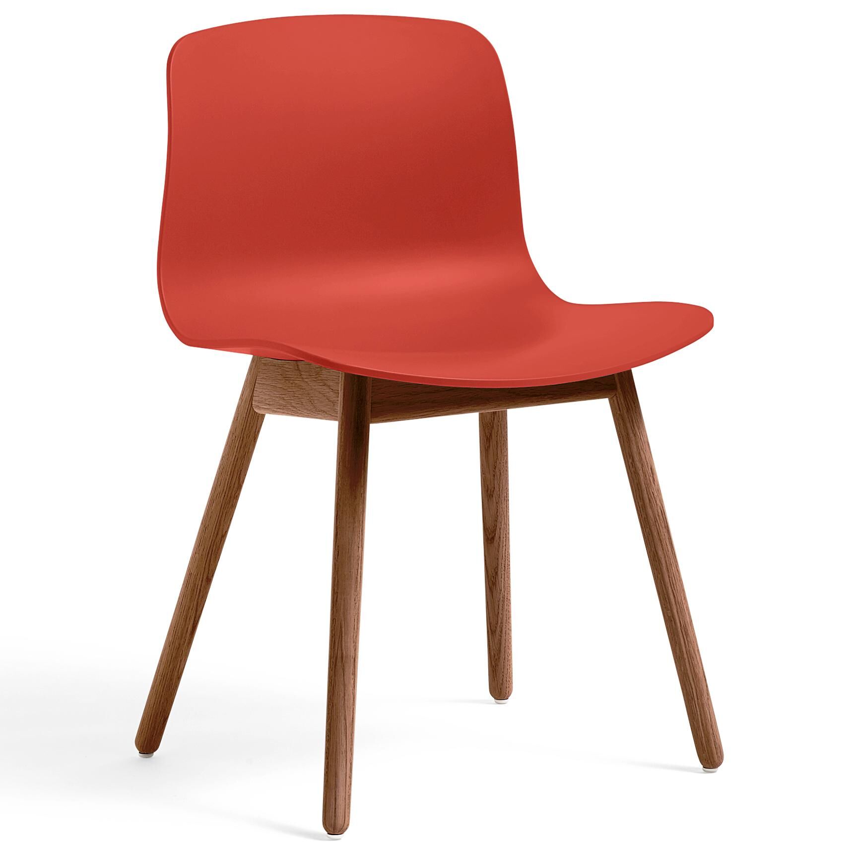 Hay About a Chair AAC12 stoel met walnoot onderstel warm red