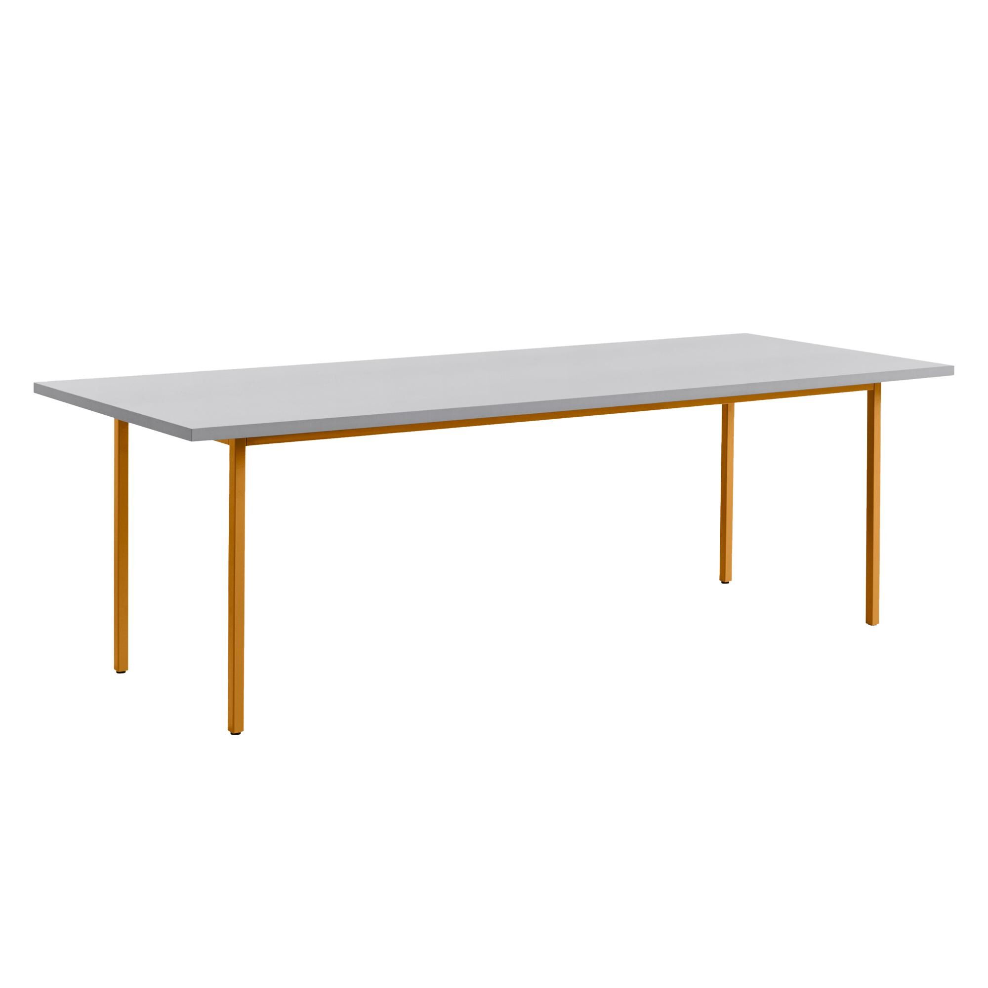 Hay Two-Colour tafel 240x90 lichtgrijs oker onderstel