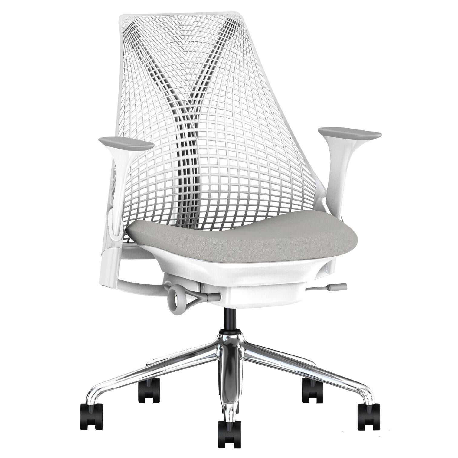 Herman Miller Sayl bureaustoel wit,aluminium onderstel Remix 163