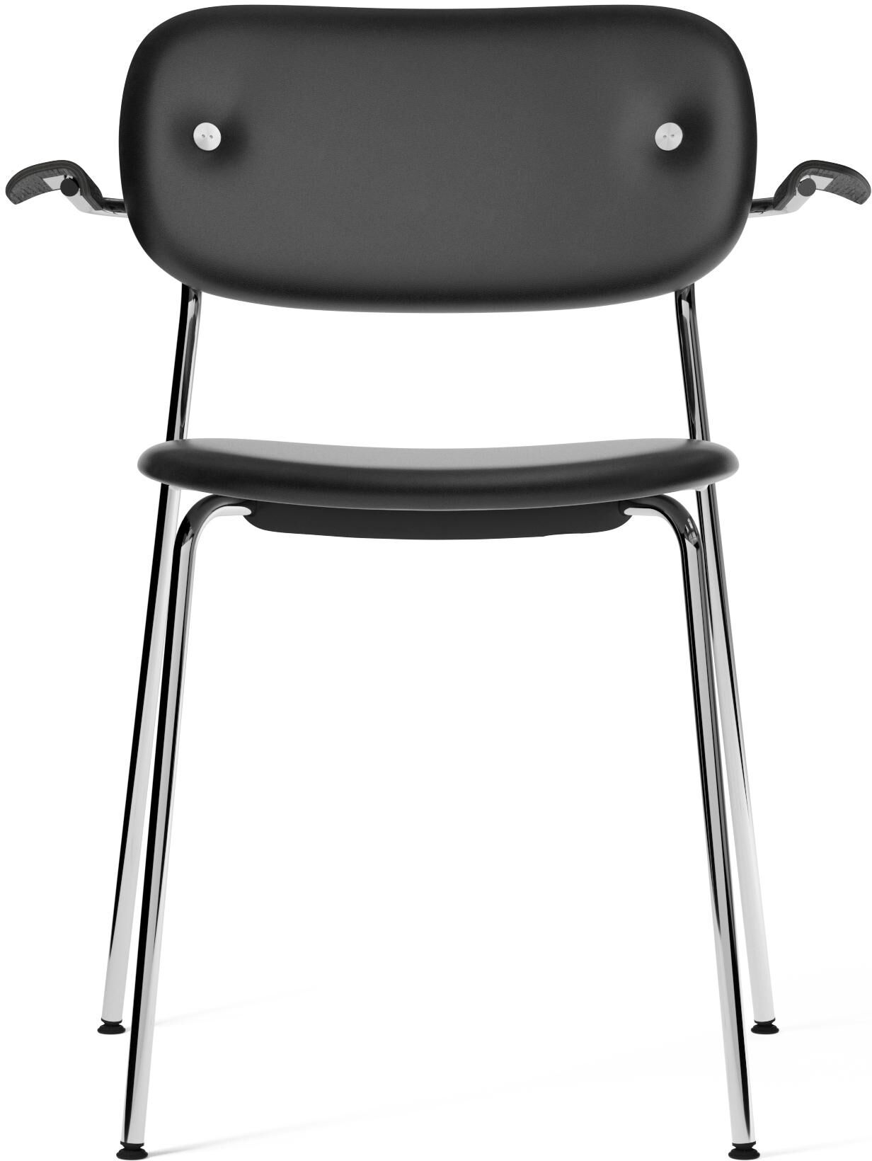 Menu Co Chair stoel gestof. met arm chroom black oak dakar 0842