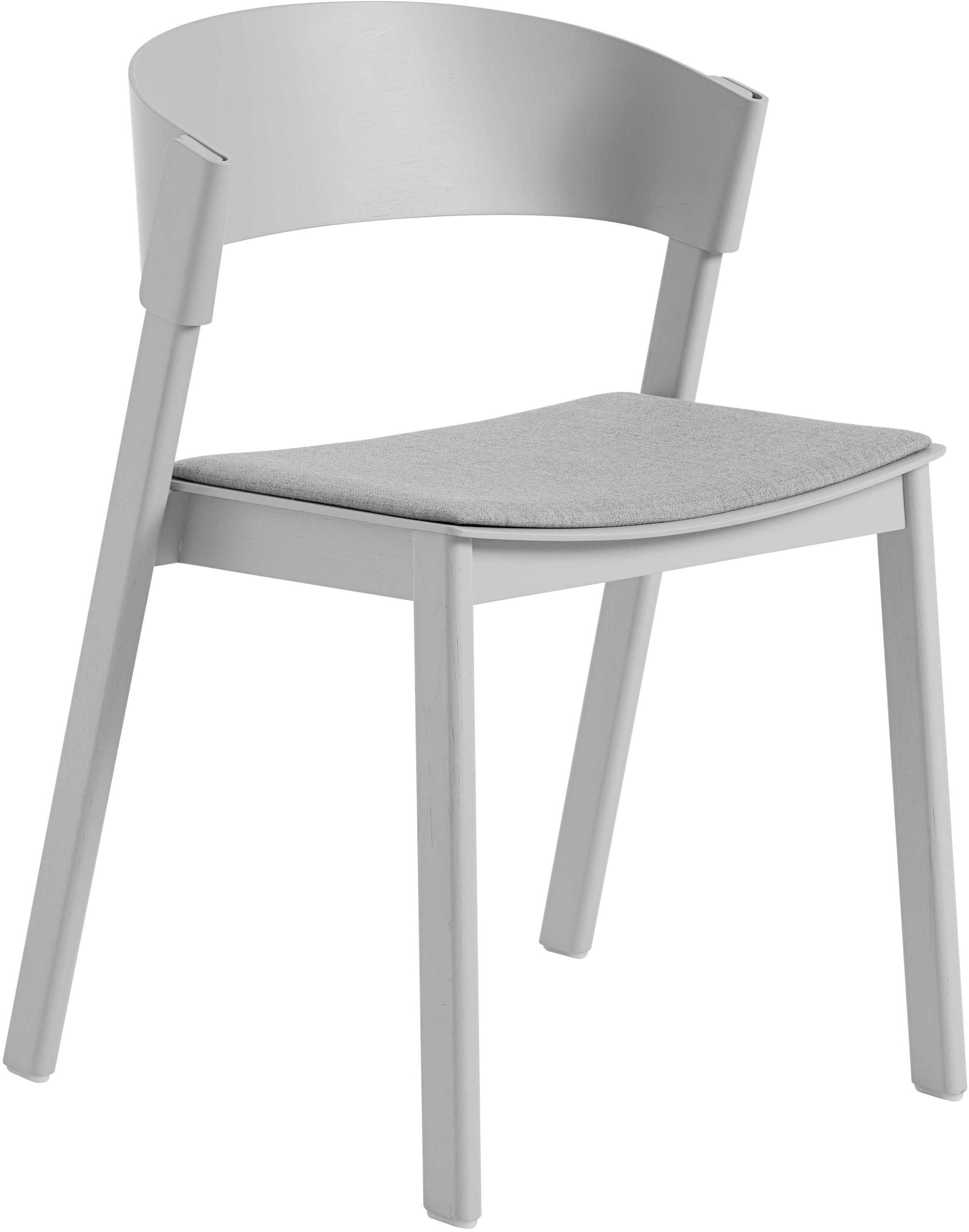 Muuto Cover Side Chair Eetkamerstoel gestoffeerd grijs remix 123