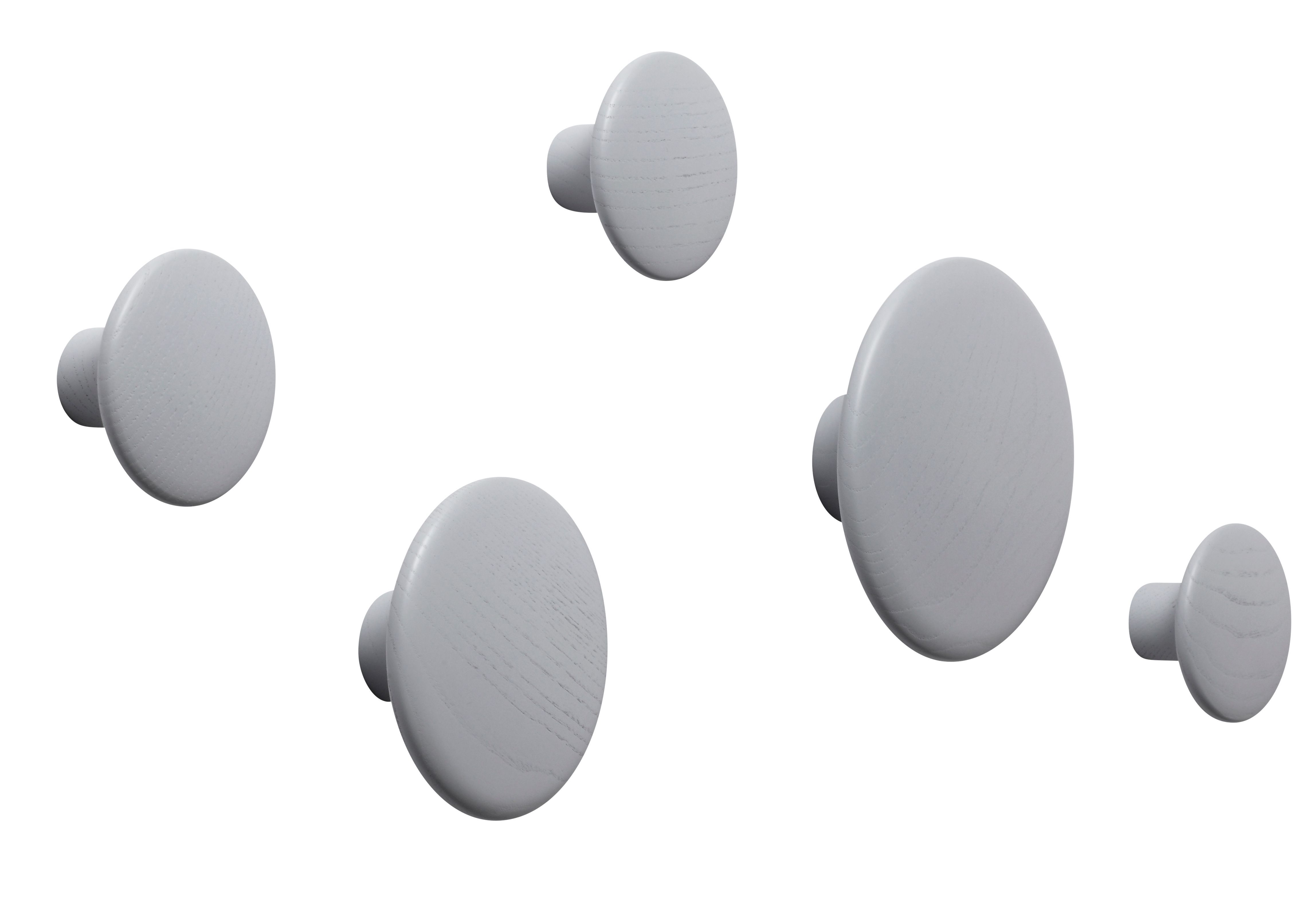 Muuto The Dots haak 5 stuks grijs