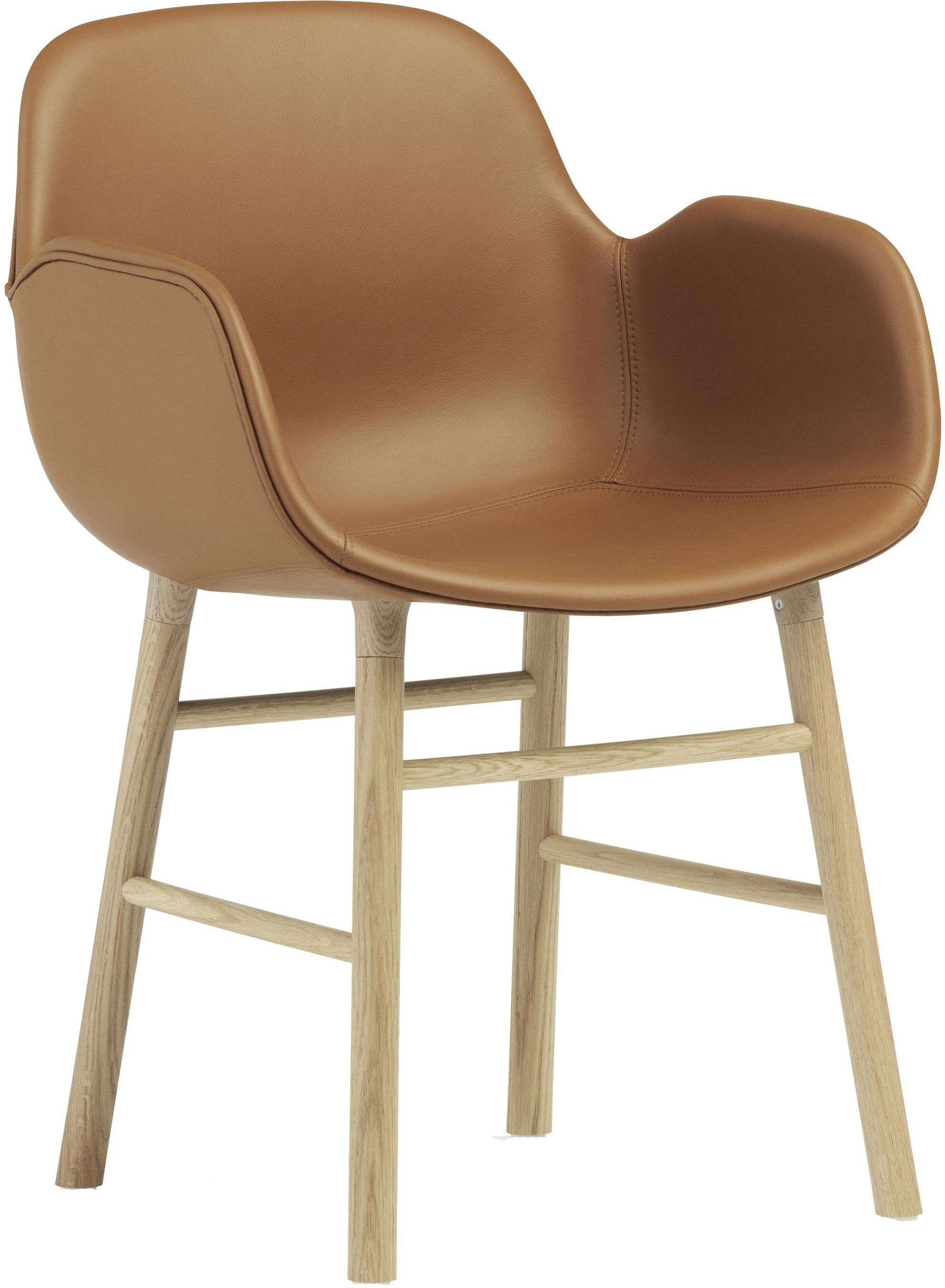 Normann Copenhagen Form armchair stoel gestoffeerd eiken Ultra Leather Brandy