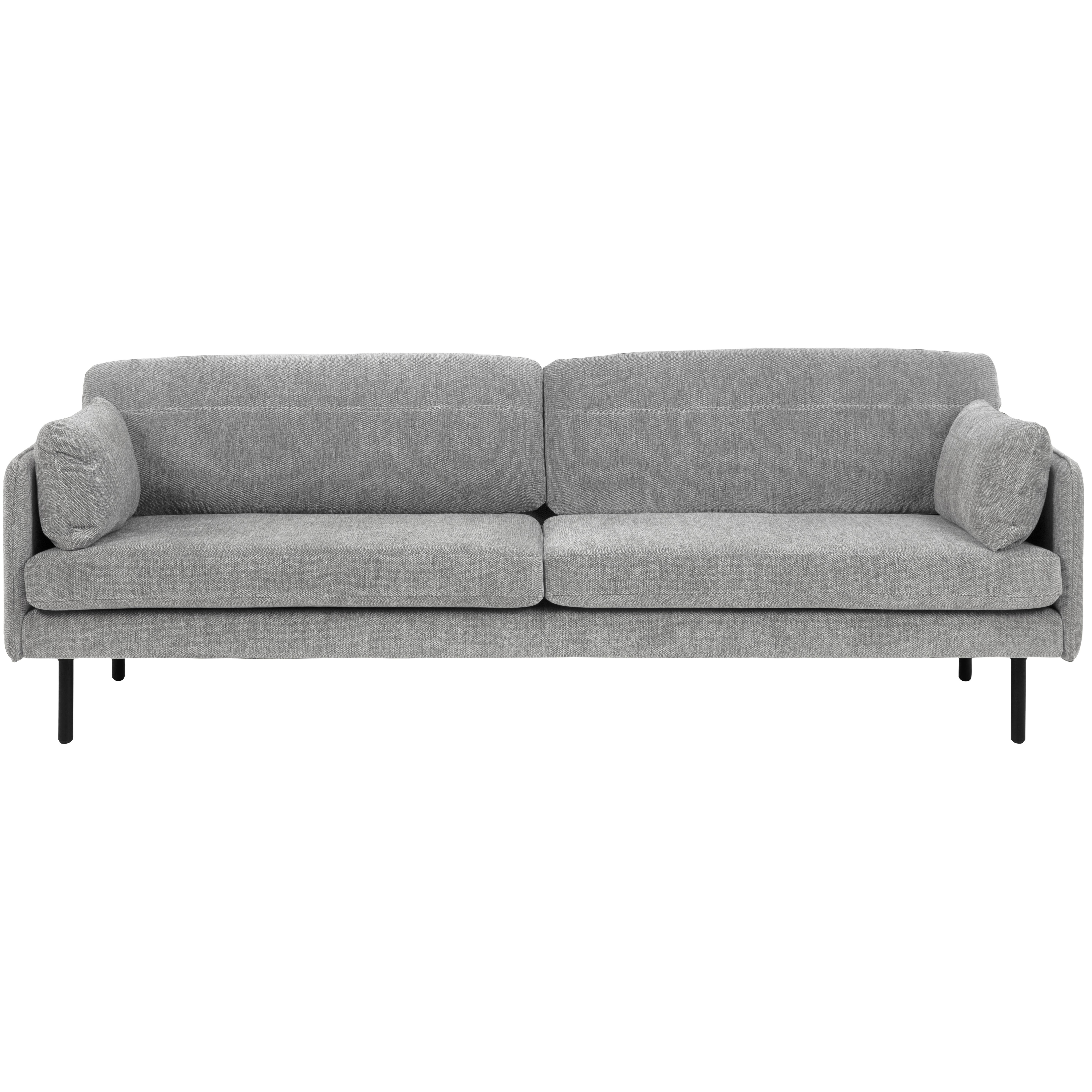 Nuuck Curves 3-zits sofa skyland lightgrey zwarte poten