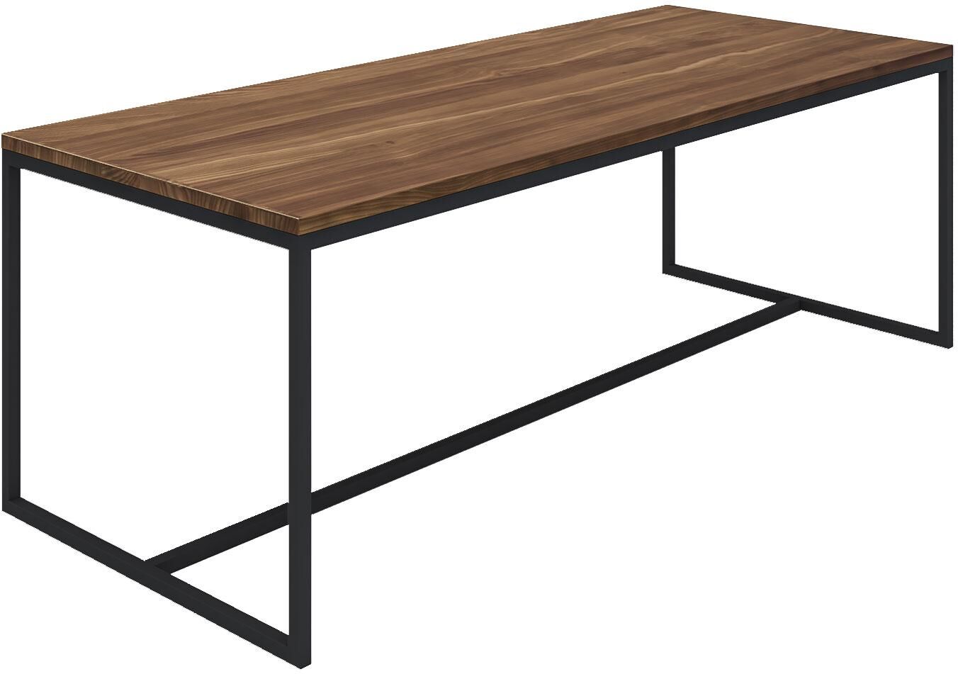 Nuuck Rectangle tafel 200x90 zwart onderstel BD Ebony