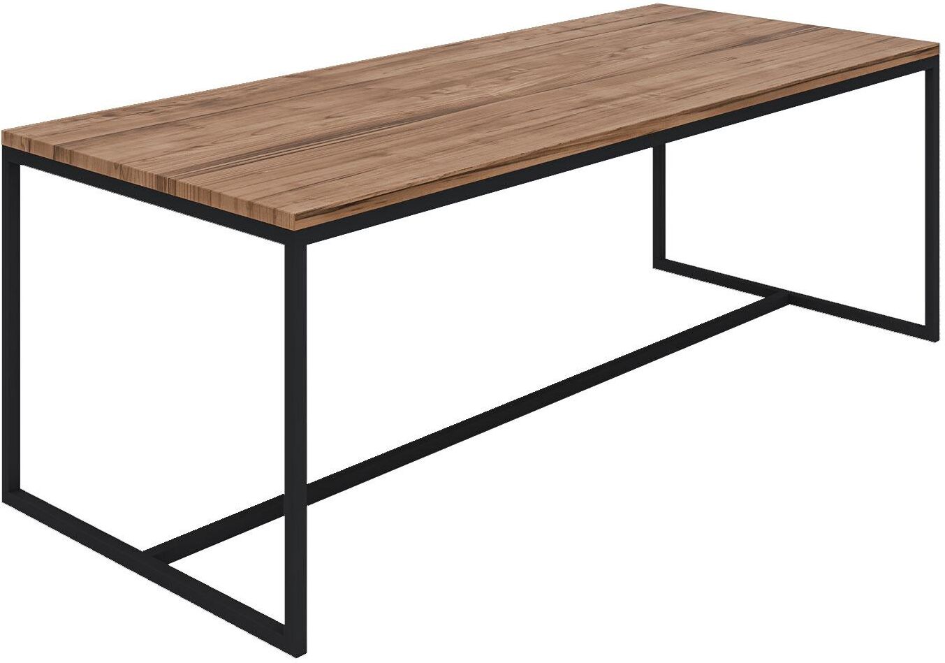 Nuuck Rectangle tafel 160x90 zwart onderstel BD Smoke