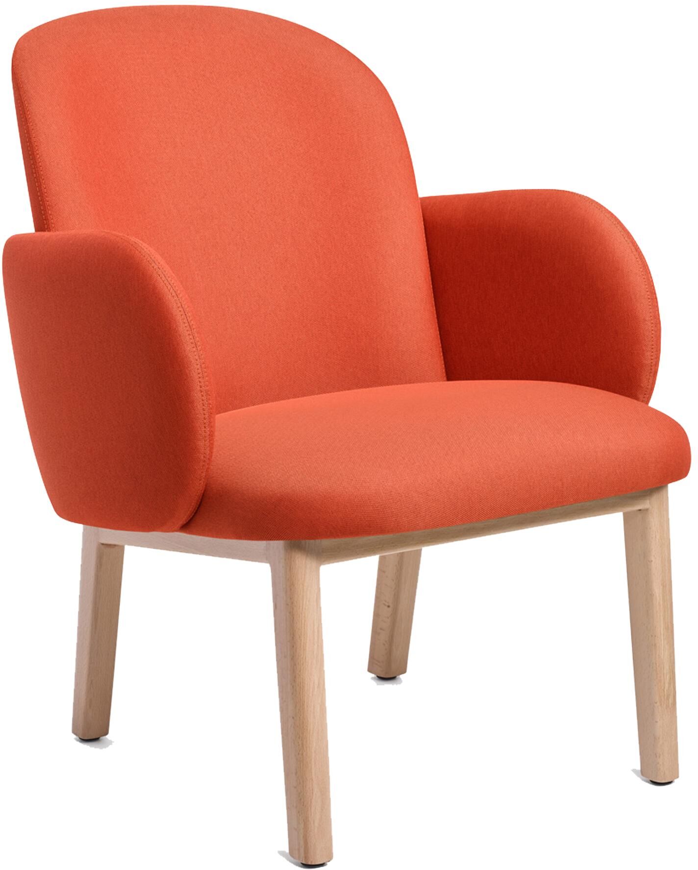 Puik Dost fauteuil eiken onderstel terracotta