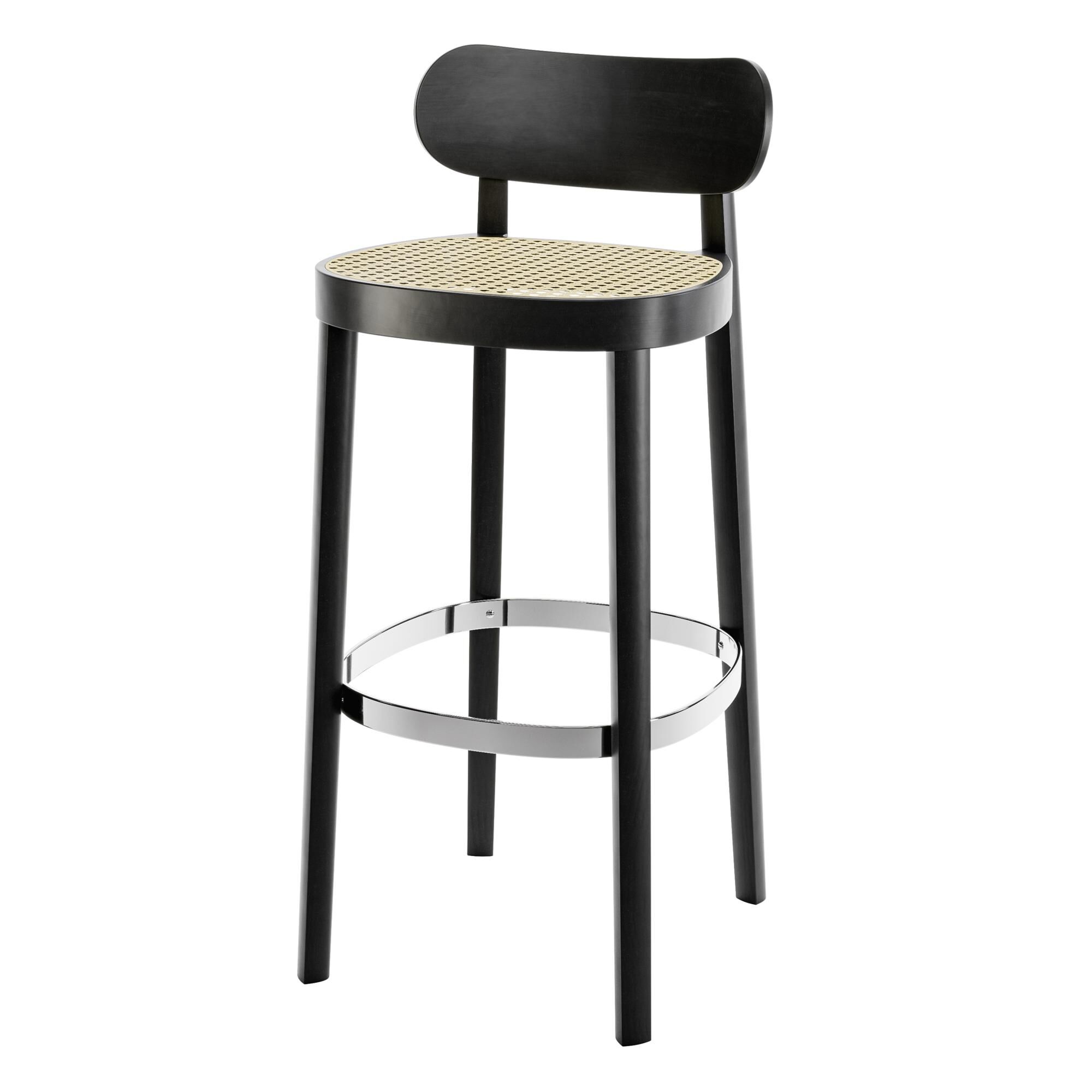 Thonet 118 H gevlochten riet barkruk 75 TP 29