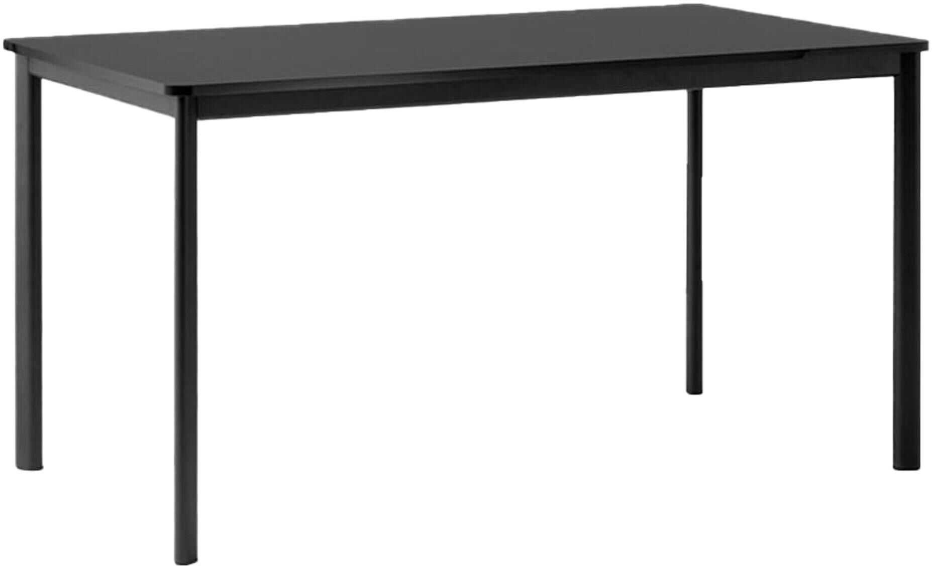 &tradition Drip HW58 tafel 140x80 zwart onderstel black fenix