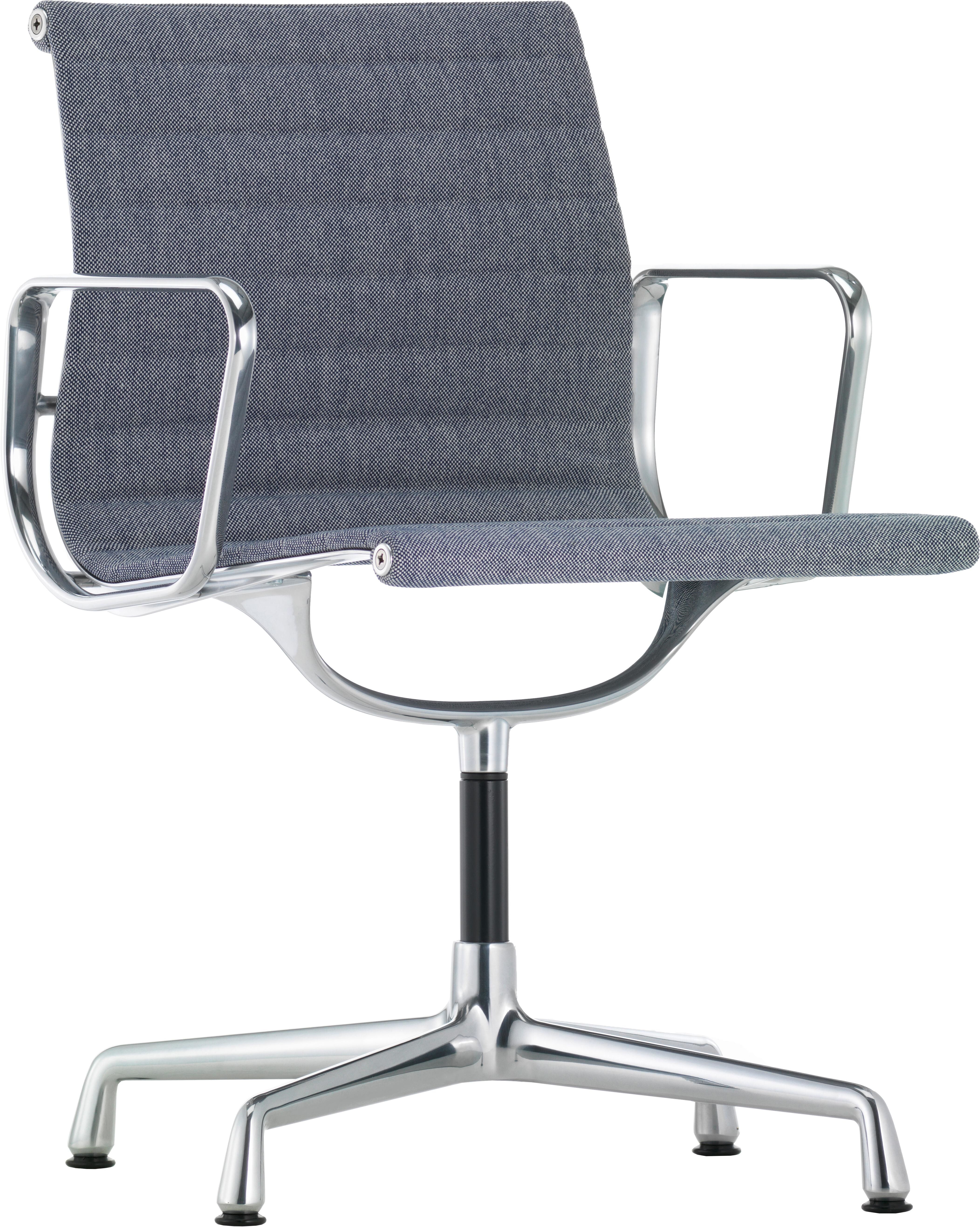 Vitra EA 104 stoel verchroomd Hopsak blue/moor brown