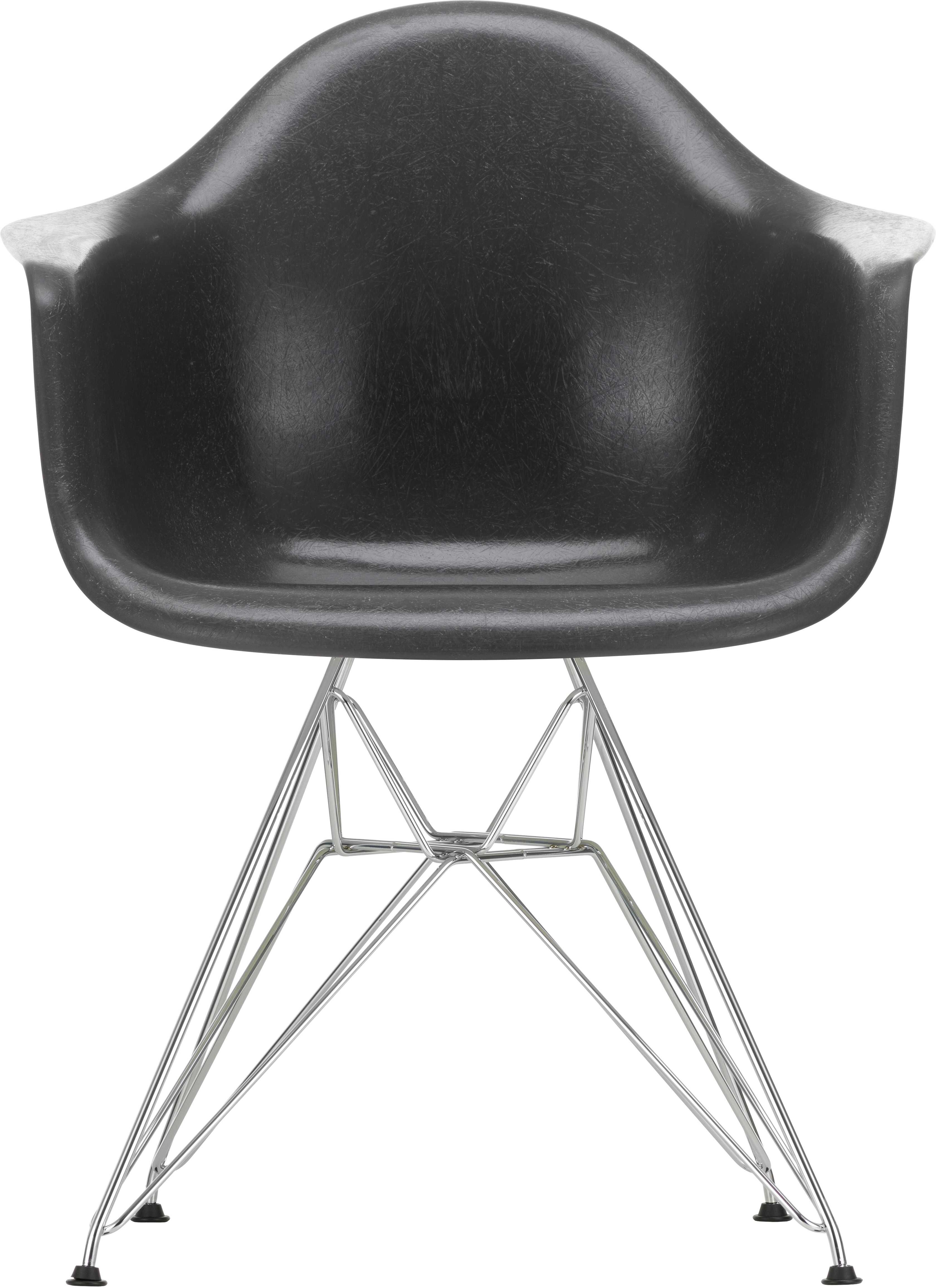 Vitra Eames DAR Fiberglass stoel chroom elephant hide grey