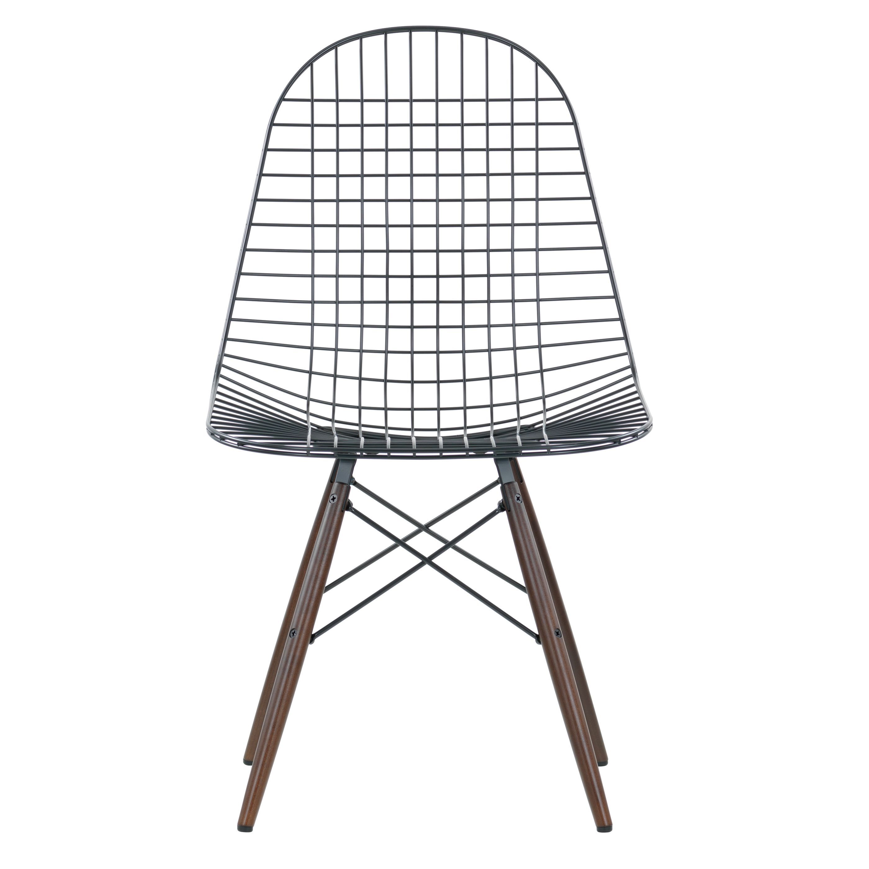 Vitra Eames Wire Chair DKW stoel esdoorn donker