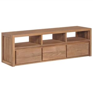 vidaXL Tv-meubel 120x30x40 cm teakhout met natuurlijke afwerking