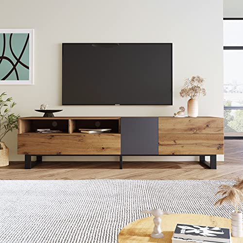 Merax Televisiekast, tv-tafel, lowboard, tv-kast, televisiekast, houten kast