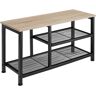 tectake Schoenenrek Taunton 80x30x45,5cm - Industrieel licht hout, eiken Sonoma