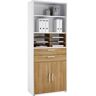 FMD Ordnerrek Calvi Modulaire kast open, deuren en laden apart bestelbaar beige 89x40x221,5 cm