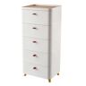 TidTop Commode Lade Opbergkast Woonkamer Opbergkast Meerlaagse Opbergkast For Thuis Slaapkamer Nachtkastje Opbergkast (Color : White, Size : D)