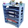 huangmei Bestand Bureau Organizer Bestand Opslag Rack Plank Data Rack Desktop Creatieve Kantoor Papier Bestand Mand Bestand Opbergdoos Tijdschrift Rack Bestand Houder Mail Organizer