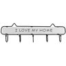 GUYANA Haken Vintage Sleutel Hanger Haak Muur Decor met I LOVE MY HOME Letters Houten Sleutel Hoed Kleding Jas Handdoek Hanger Opbergrek (Wit) Gevelbekleding S Haak Decoratie Haken