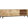 Chaduof TV-kast 145 x 30 x 41 cm, van massief mango-massief hout, tv-kast, tv-kast voor woonkamer, moderne tv-kast (SPU: 247944)