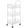 BBIJK Metalen portie trolley, Rolling Utility opbergrek kar op wielen, Keuken Trolley, Thee Trolley, Bar Trolley, Badkamer Trolley