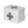 Theo&Cleo Medicijnbox metaal, EHBO-koffer, kast, medicijnkastje medicijnkastje retro, medicijnkast, 22 x 16 x 16 cm (wit-22 cm)