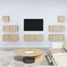 AUUIJKJF Dit Item 7 stuks TV Kast Set Sonoma Oak Engineered Wood-Nice