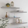 EESHHA Wandplank Nice Shelving Wandplanken & Ledges-Zwevende Wandplanken 4 stuks Betongrijs 80x23,5x3,8 cm MDF