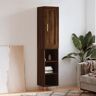 TEKEET Dit artikel- Highboard Bruin Eiken 34,5x34x180 cm Engineered Wood-Nice