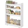 SoBuy NSR01-W Smalle trolley Keukentrolley Opbergrek MDF Wit