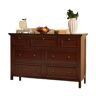 PSUFURV Commode Ladekast Retro Moderne Eenvoudige Ladekast Zeven Lade Ladekast Opbergkast Lade Opbergkast (Color : Brown, Size : B)