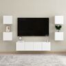 DCRAF Mooie Entertainment Centra & TV Stands-6 Stuk TV Kast Set Wit Engineered Hout