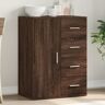 TECHPO Dit artikel- Dressoir Bruin Eiken 59x39x80 cm Engineered Wood-Nice