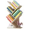 Suuim Bookshelf Bookshelf Shelf Bookcase Simple Home Desktop Storage Rack Simple Student Bedroom Desk Small Bookshelf (Color : C, Size : Three Floors) (A F