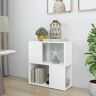 Chaduof SPU:809062 Witte boekenkast, 60 x 24 x 63 cm, van meerlaags hout, boekenkast, boekenkast voor woonkamer, boekenkast, moderne boekenkast