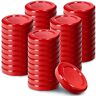 KADAX Schroefdeksel voor glazen, twist-off-deksel van metaal, fi 33 mm, reservedeksel voor inmaakpotten, deksel voor weckpotten, flessen en weckpotten (50 stuks, rood)