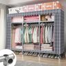 RHYDM Kledingkast, draagbare kledingkast voor de slaapkamer, kledingrails met niet-geweven hoes, kledinghangkast, kledingkast voor thuis, stoffen kledingkast 168 * 175 * 46 cm