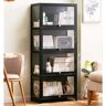 SHAIRMB Freestanding Bookcase, 1/2/3/4/5 Tier Display Cabinet, Bookcase with Acrylic Cabinet Door, Modern Minimalist Bookshelf, Multi-Tier Wooden Bookcase, for Bedroom, Living Room,4 layers,60cm