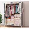 TCRAZY Garderobe Verhuur Kamer Eenvoudige Garderobe Massief Houten Montage Oxford Doek Houten Huishoudelijke Afneembare Kleding Doek Garderobe Sub Locker,F (Kleur: B)