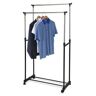 Storage solutions Kledingrek met wielen dubbel 80x42x(90-160) cm