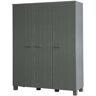 Dennis 3-deurs Kast Grenen Steel Grey Geborsteld [fsc]   Grijs   WOOOD   Grenen (geborsteld)   55 x  158 x 202 cm