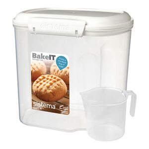 Sistema Bakery Hvit Oppbevaringsboks med kopp - 2 Liter