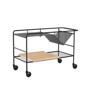 &Tradition Alima Trolley Nds1 Matt Black / Lacquered Oak