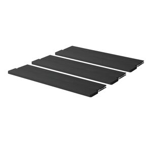 Massproductions Gridlock Shelf W800 (3 Pc)- Black Stained Ash